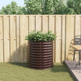 Raised Bed Brown 80 x 80 x 81 cm Steel
