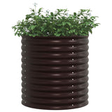 Garden Raised Bed Brown 80 x 80 x 81 cm Steel - Side View