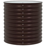 Garden Raised Bed Brown 80 x 80 x 81 cm Steel - Close-Up Angle