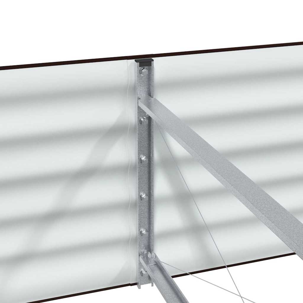Raised Bed Brown 400 x 80 x 44 cm Steel