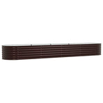Raised Bed Brown 400 x 80 x 44 cm Steel