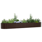 Raised Bed Brown 400 x 80 x 44 cm Steel