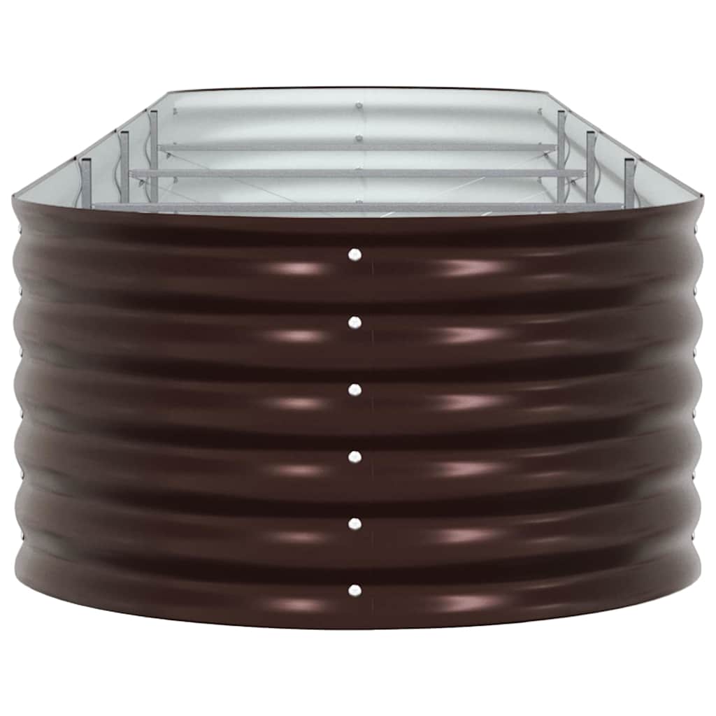 Garden Raised Bed Brown 400 x 80 x 44 cm Steel