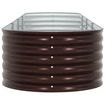 Raised Bed Brown 400 x 80 x 44 cm Steel