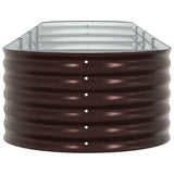 Garden Raised Bed Brown 400 x 80 x 44 cm Steel - Rear View