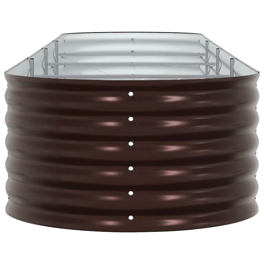 Raised Bed Brown 400 x 80 x 44 cm Steel