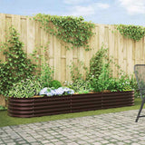 Garden Raised Bed Brown 320 x 80 x 44 cm Steel