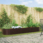 Raised Bed Brown 320 x 80 x 44 cm Steel