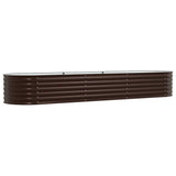 Raised Bed Brown 320 x 80 x 44 cm Steel