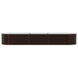 Raised Bed Brown 320 x 80 x 44 cm Steel