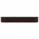 Raised Bed Brown 320 x 80 x 44 cm Steel