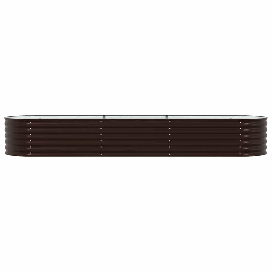 Raised Bed Brown 320 x 80 x 44 cm Steel