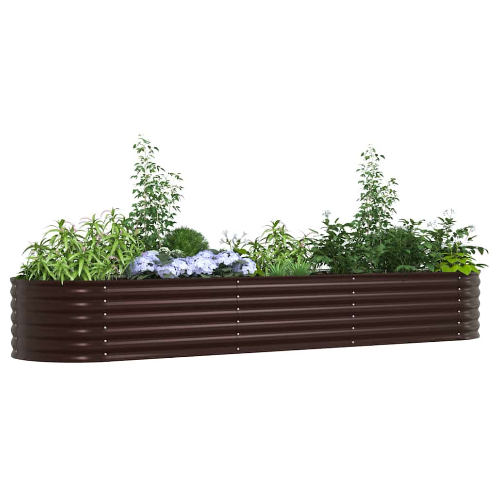 Garden Raised Bed Brown 320 x 80 x 44 cm Steel