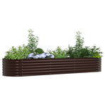 Raised Bed Brown 320 x 80 x 44 cm Steel