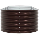 Raised Bed Brown 320 x 80 x 44 cm Steel