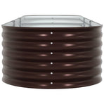 Raised Bed Brown 320 x 80 x 44 cm Steel