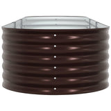 Garden Raised Bed Brown 320 x 80 x 44 cm Steel - Rear View