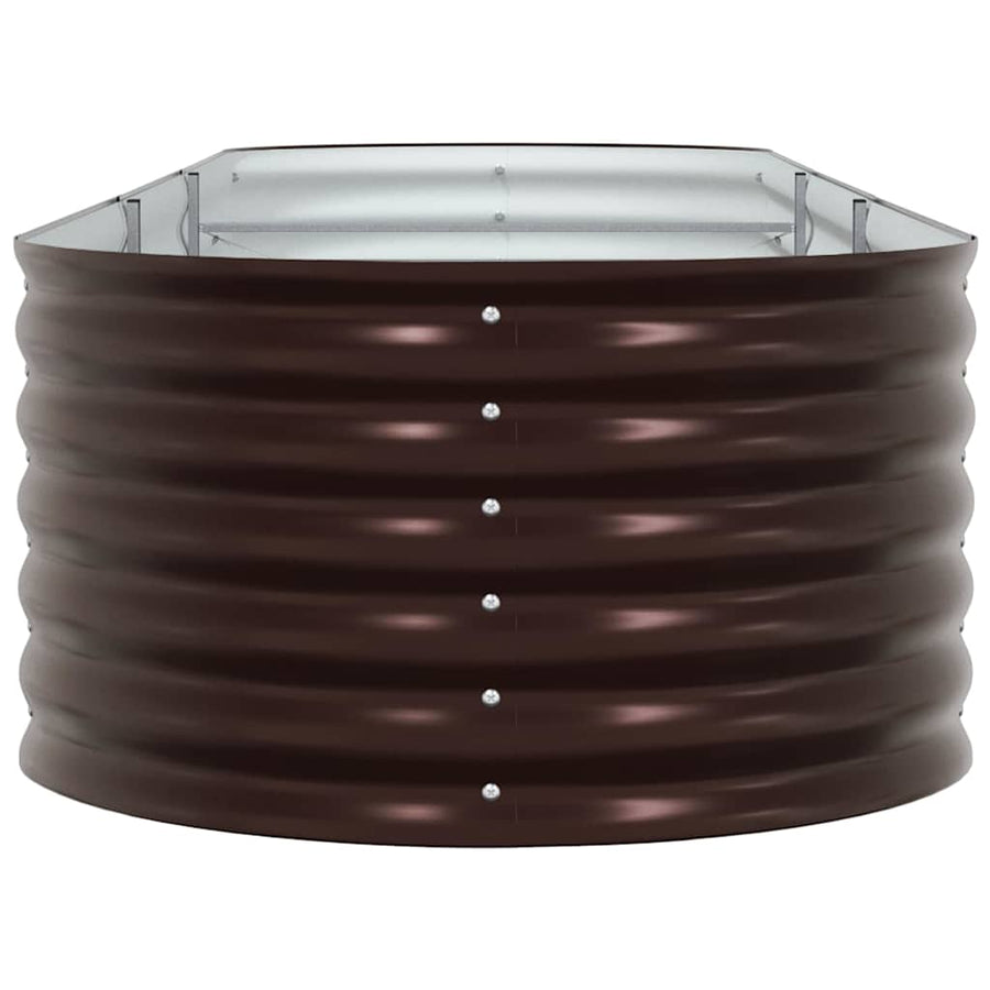 Raised Bed Brown 320 x 80 x 44 cm Steel
