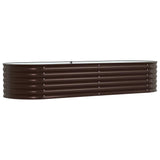 Garden Raised Bed Brown 240 x 80 x 44 cm Steel - 45-Degree Angle