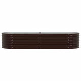 Raised Bed Brown 240 x 80 x 44 cm Steel