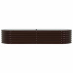 Raised Bed Brown 240 x 80 x 44 cm Steel