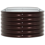 Garden Raised Bed Brown 240 x 80 x 44 cm Steel - Close-Up Angle