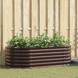 Raised Bed Brown 160 x 80 x 44 cm Steel