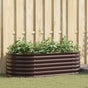 Raised Bed Brown 160 x 80 x 44 cm Steel
