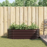 Garden Raised Bed Brown 160 x 80 x 44 cm Steel - Top-Down View