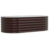 Raised Bed Brown 160 x 80 x 44 cm Steel