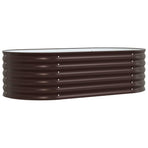 Raised Bed Brown 160 x 80 x 44 cm Steel