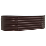 Garden Raised Bed Brown 160 x 80 x 44 cm Steel - 45-Degree Angle