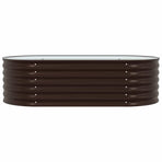 Raised Bed Brown 160 x 80 x 44 cm Steel
