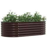 Garden Raised Bed Brown 160 x 80 x 44 cm Steel - Side View