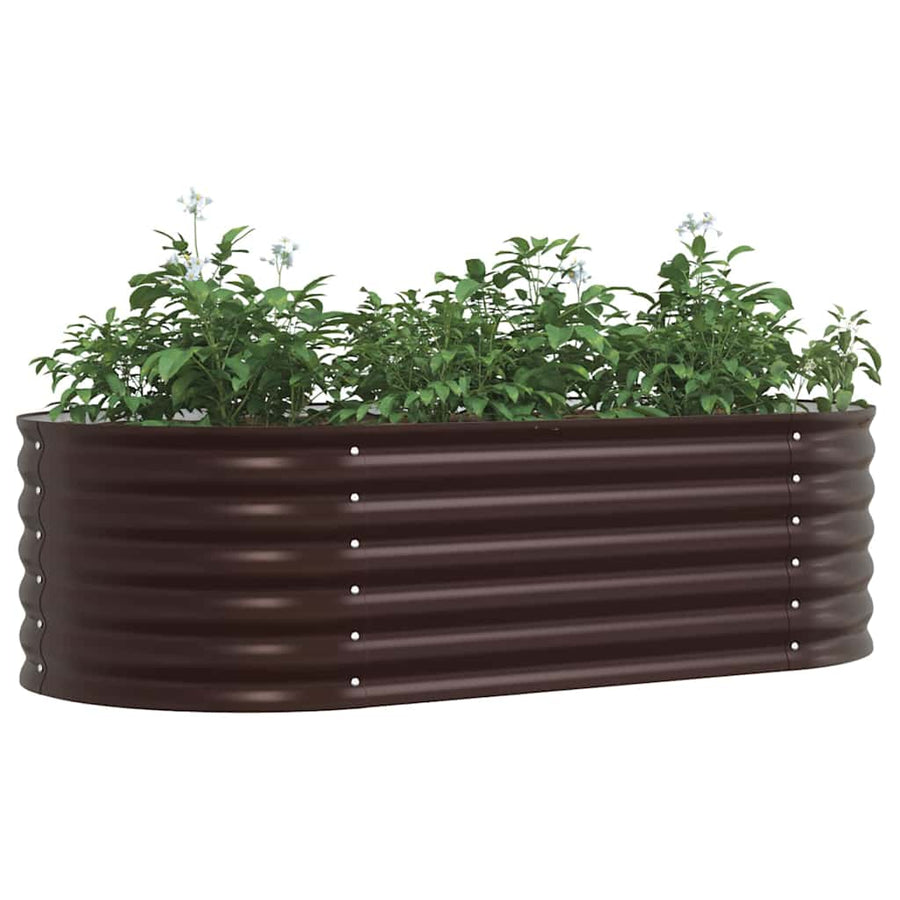 Raised Bed Brown 160 x 80 x 44 cm Steel