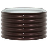 Garden Raised Bed Brown 160 x 80 x 44 cm Steel - Close-Up Angle