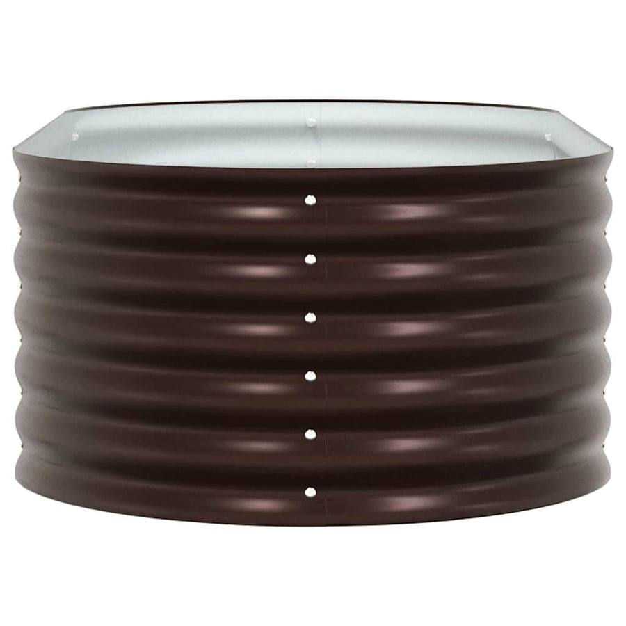 Raised Bed Brown 160 x 80 x 44 cm Steel
