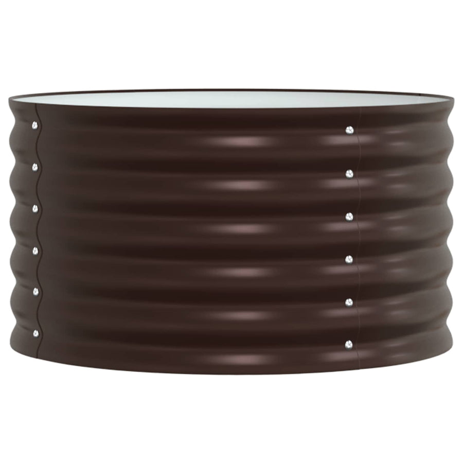 Raised Bed Brown 80 x 80 x 44 cm Steel
