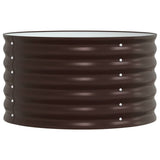 Garden Raised Bed Brown 80 x 80 x 44 cm Steel - Close-Up Angle