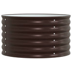 Raised Bed Brown 80 x 80 x 44 cm Steel