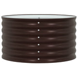 Garden Raised Bed Brown 80 x 80 x 44 cm Steel - 45-Degree Angle