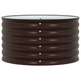 Raised Bed Brown 80 x 80 x 44 cm Steel