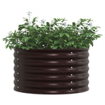 Raised Bed Brown 80 x 80 x 44 cm Steel