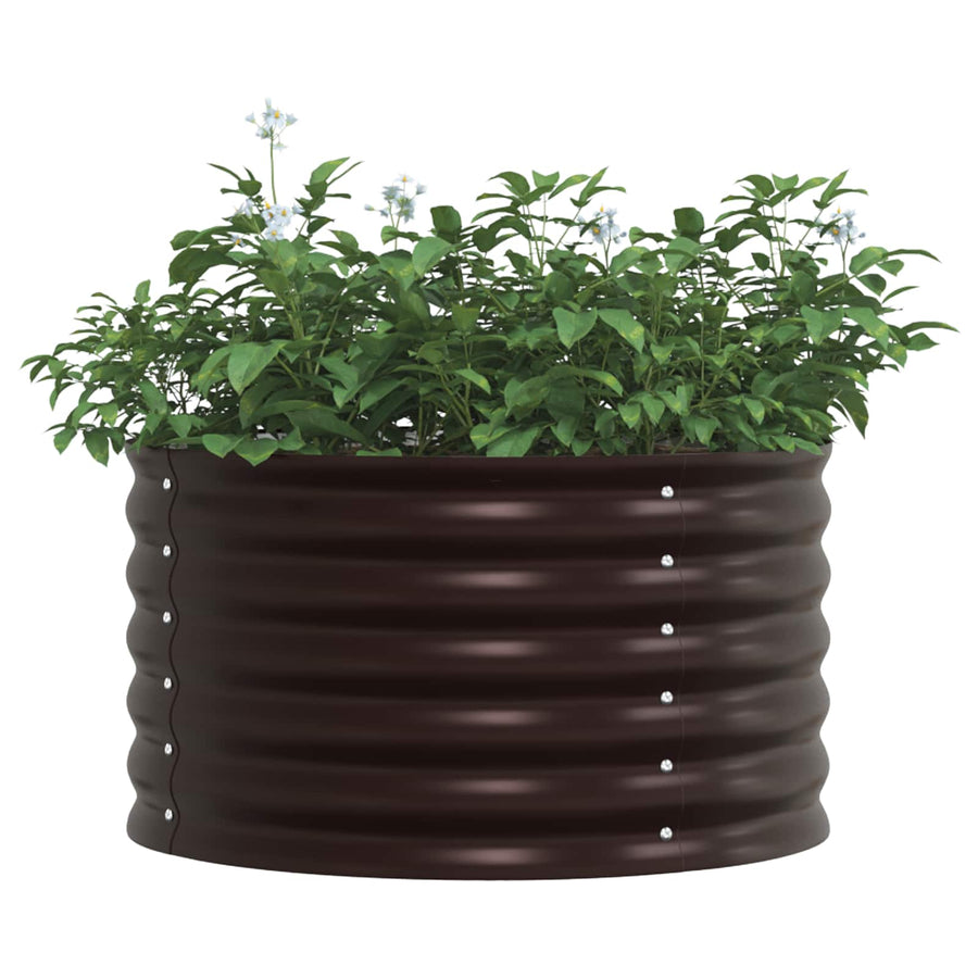 Raised Bed Brown 80 x 80 x 44 cm Steel