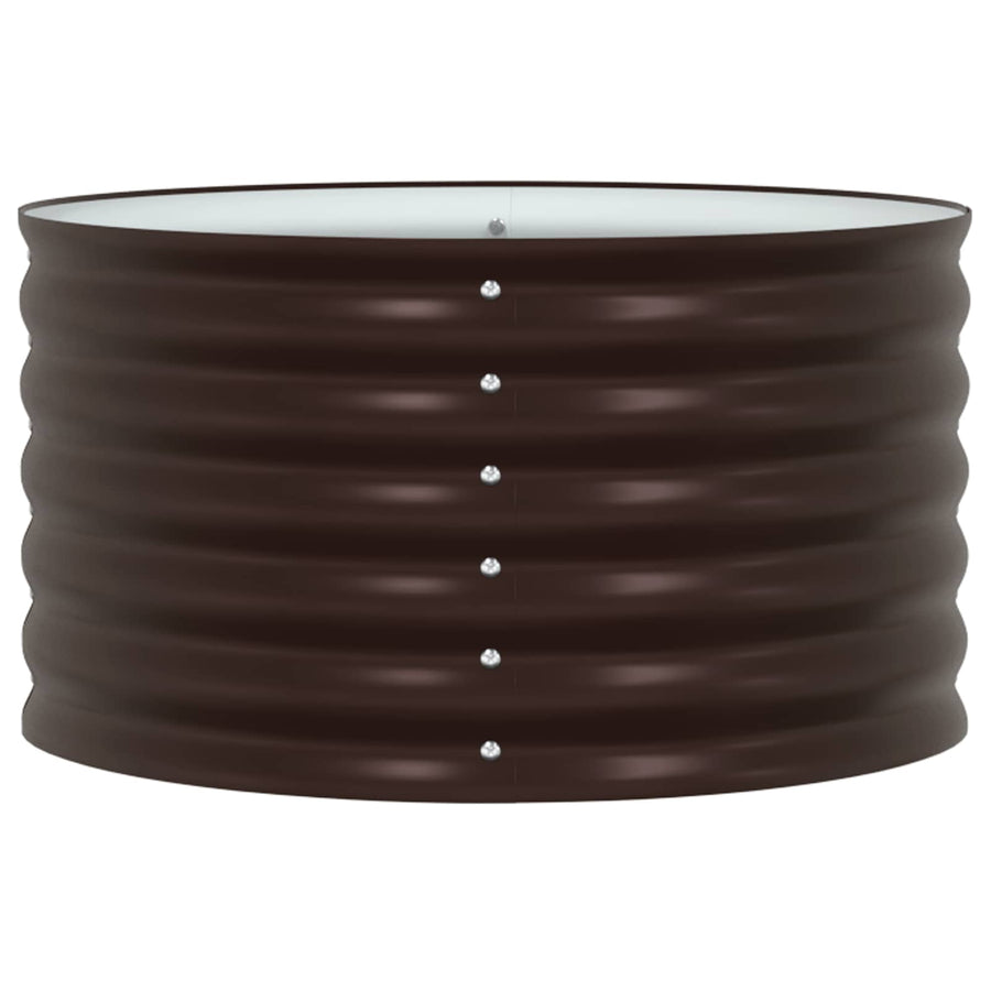 Raised Bed Brown 80 x 80 x 44 cm Steel