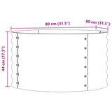 Raised Bed Brown 80 x 80 x 44 cm Steel - Close-Up Angle