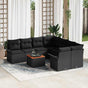Garden Sofa Set 9 pcs Black Poly Rattan