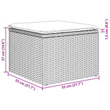 Garden Sofa Set with Cushion 5 pcs Black Poly Rattan - Extra Image