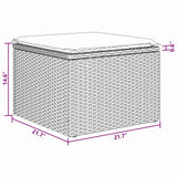 Garden Sofa Set with Cushion 6 pcs Black Poly Rattan - Extra Image