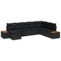 Garden Sofa Set 8 pcs Black Poly rattan